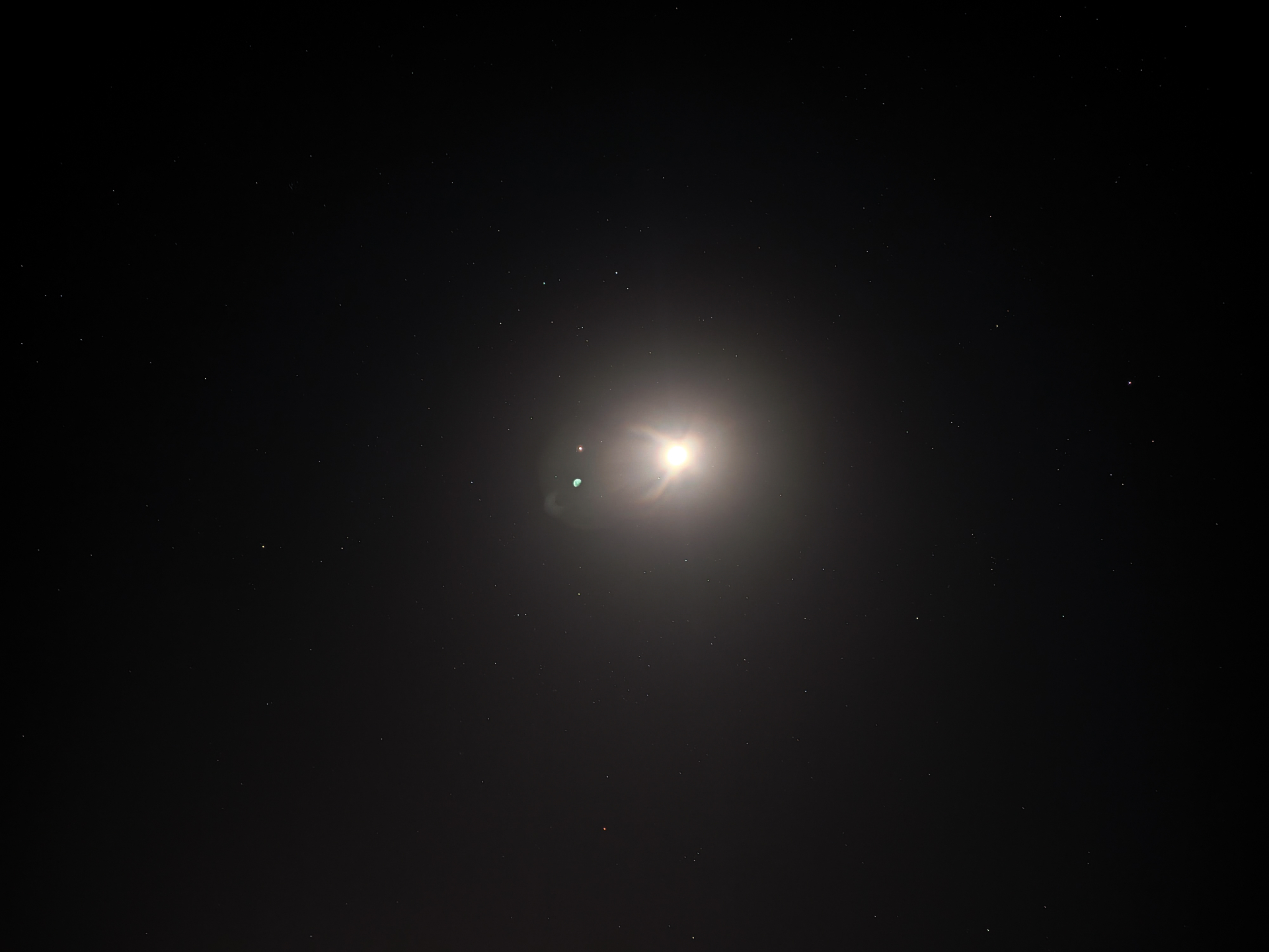 A bright celestial light glowing in the deep night sky